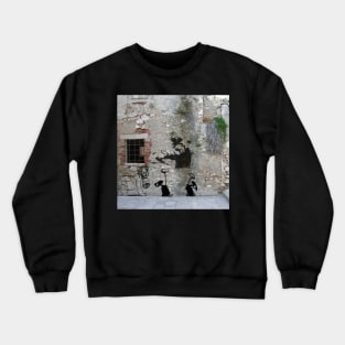 Banksy Wall Art Crewneck Sweatshirt